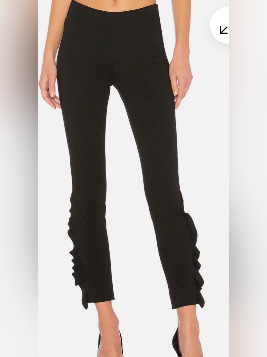 Iro Fholan Slim-Fit Ponte Pants W/ Ruffled Trim Nwt